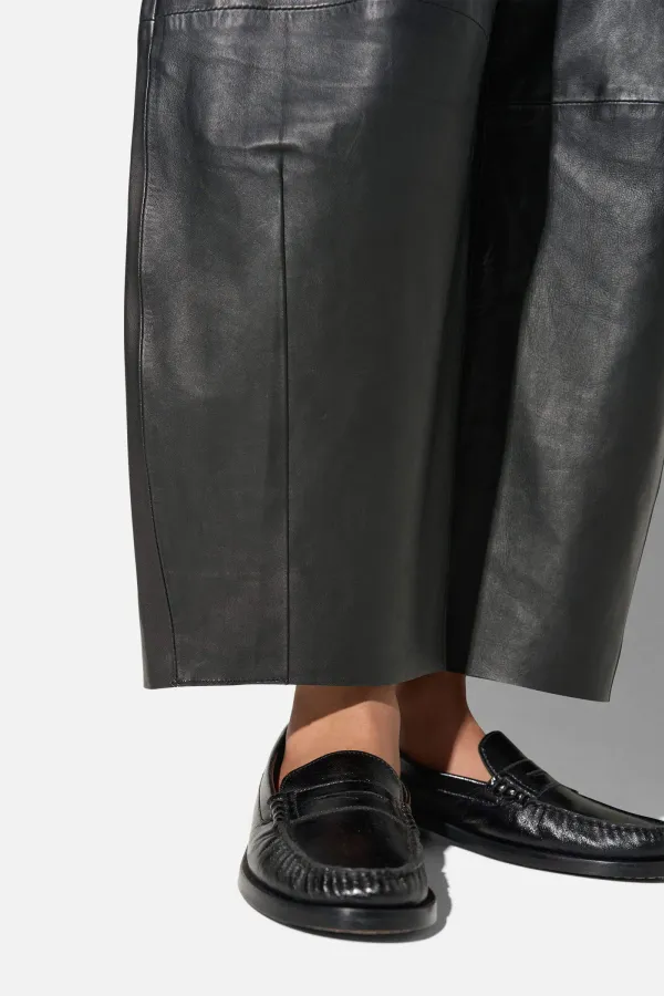 Leren Dames Broek Barrel Billy Zwart