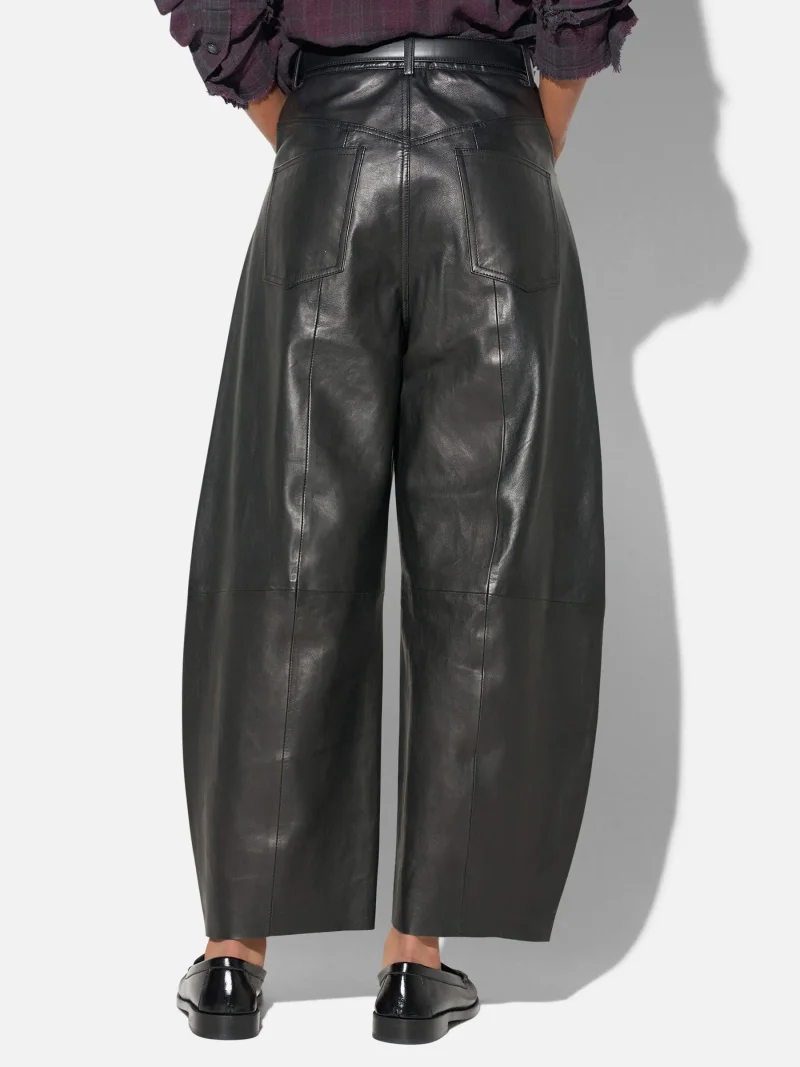 Leren Dames Broek Barrel Billy Zwart