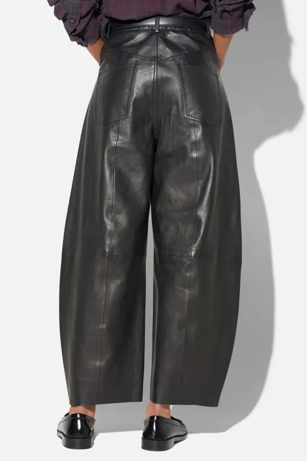 Leren Dames Broek Barrel Billy Zwart