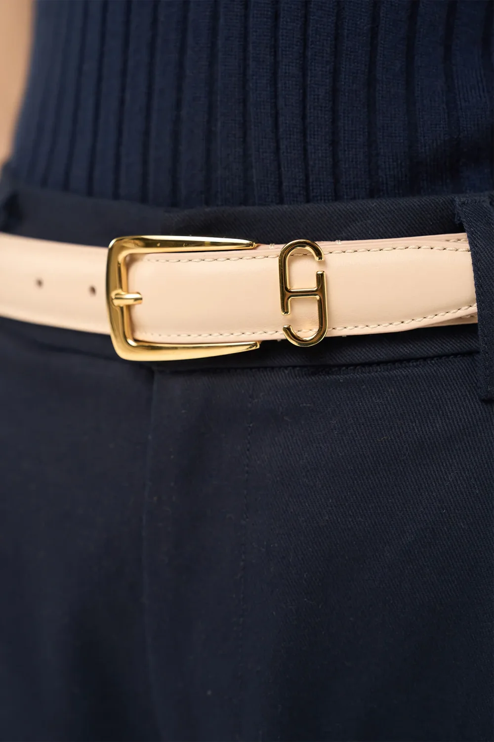 Leren Dames Riem Colby Beige