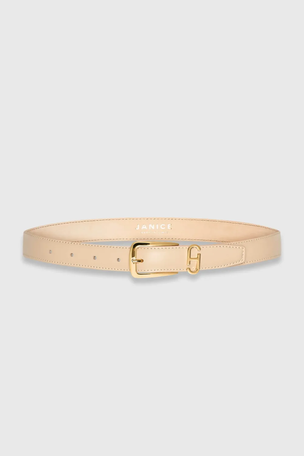 Leren Dames Riem Colby Creme