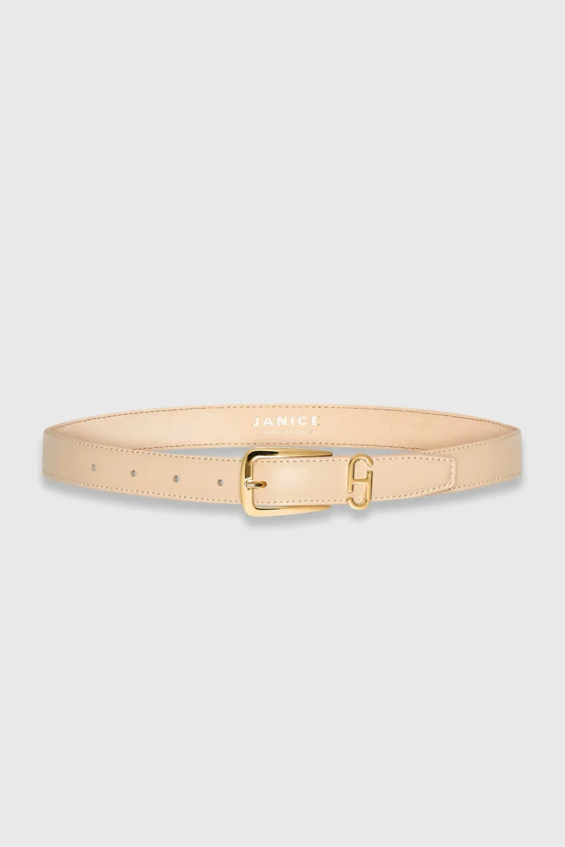 Leren Dames Riem Colby Creme