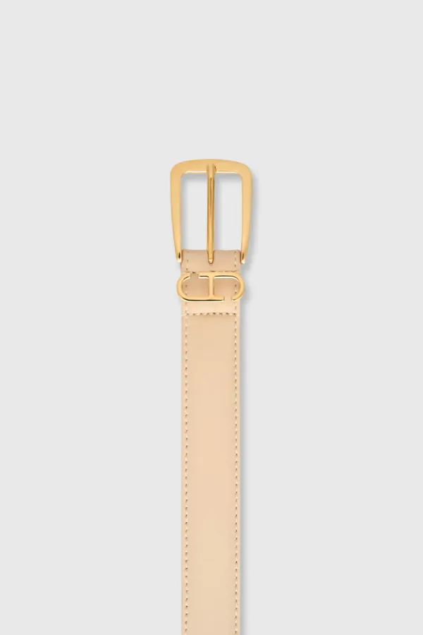 Leren Dames Riem Colby Creme