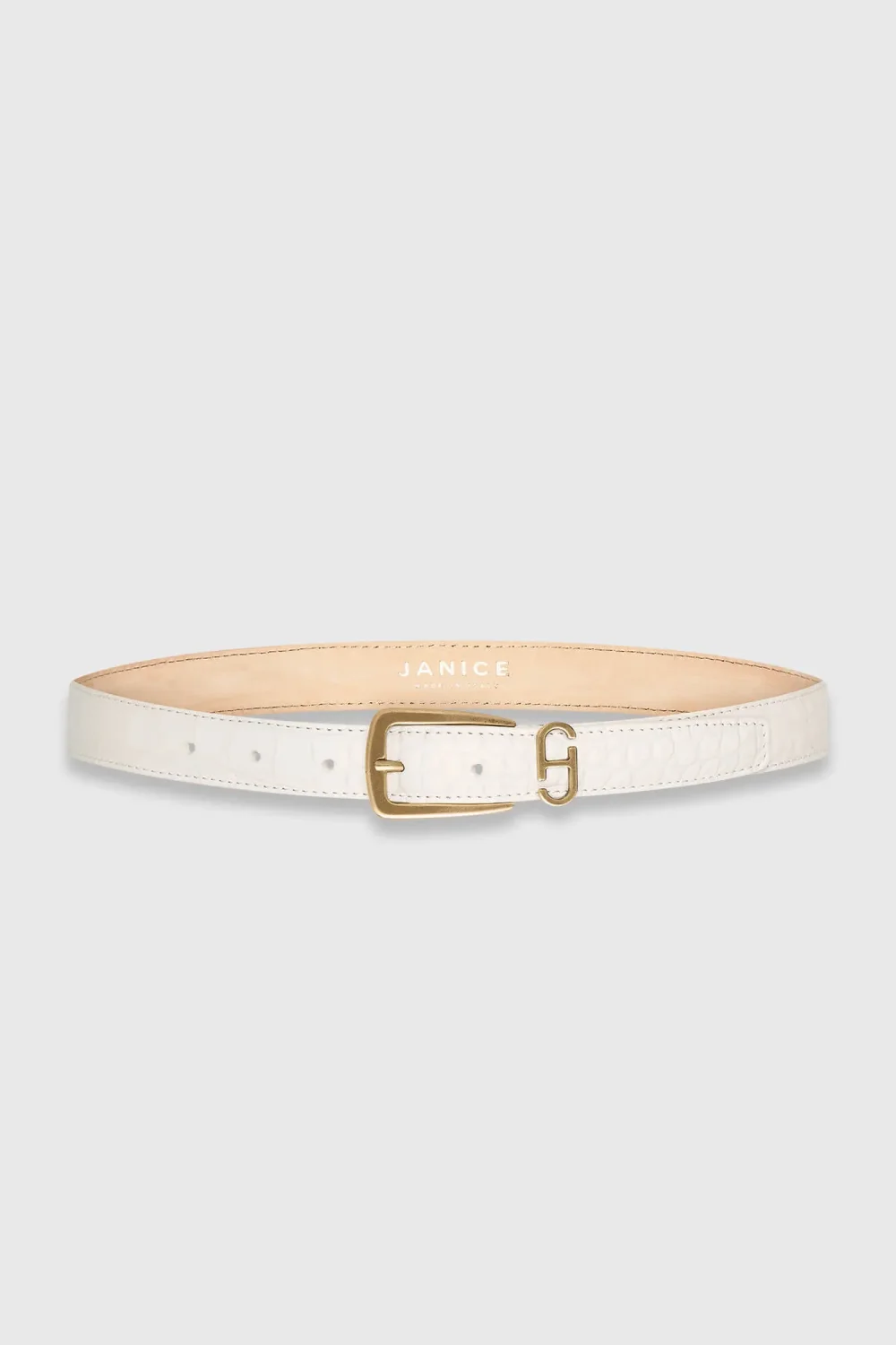 Leren Dames Riem Colby Off White