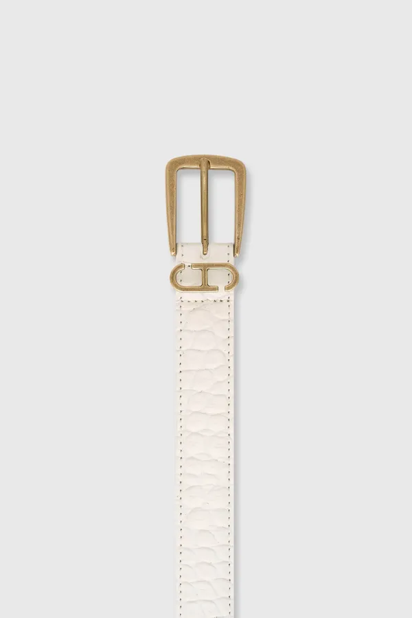 Leren Dames Riem Colby Off White
