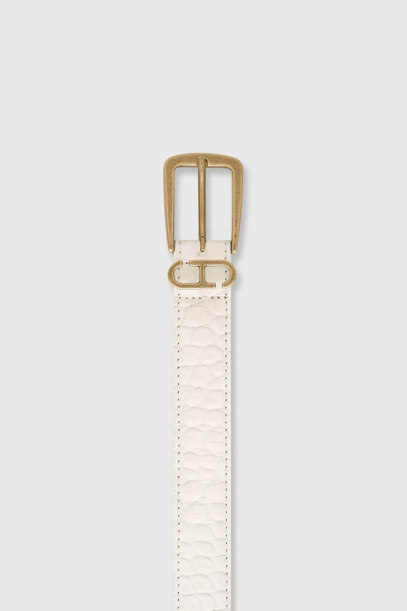 Leren Dames Riem Colby Off White