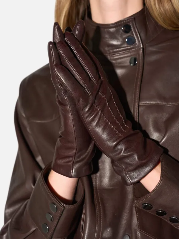 Leren Handschoenen Dames Atlas Bruin