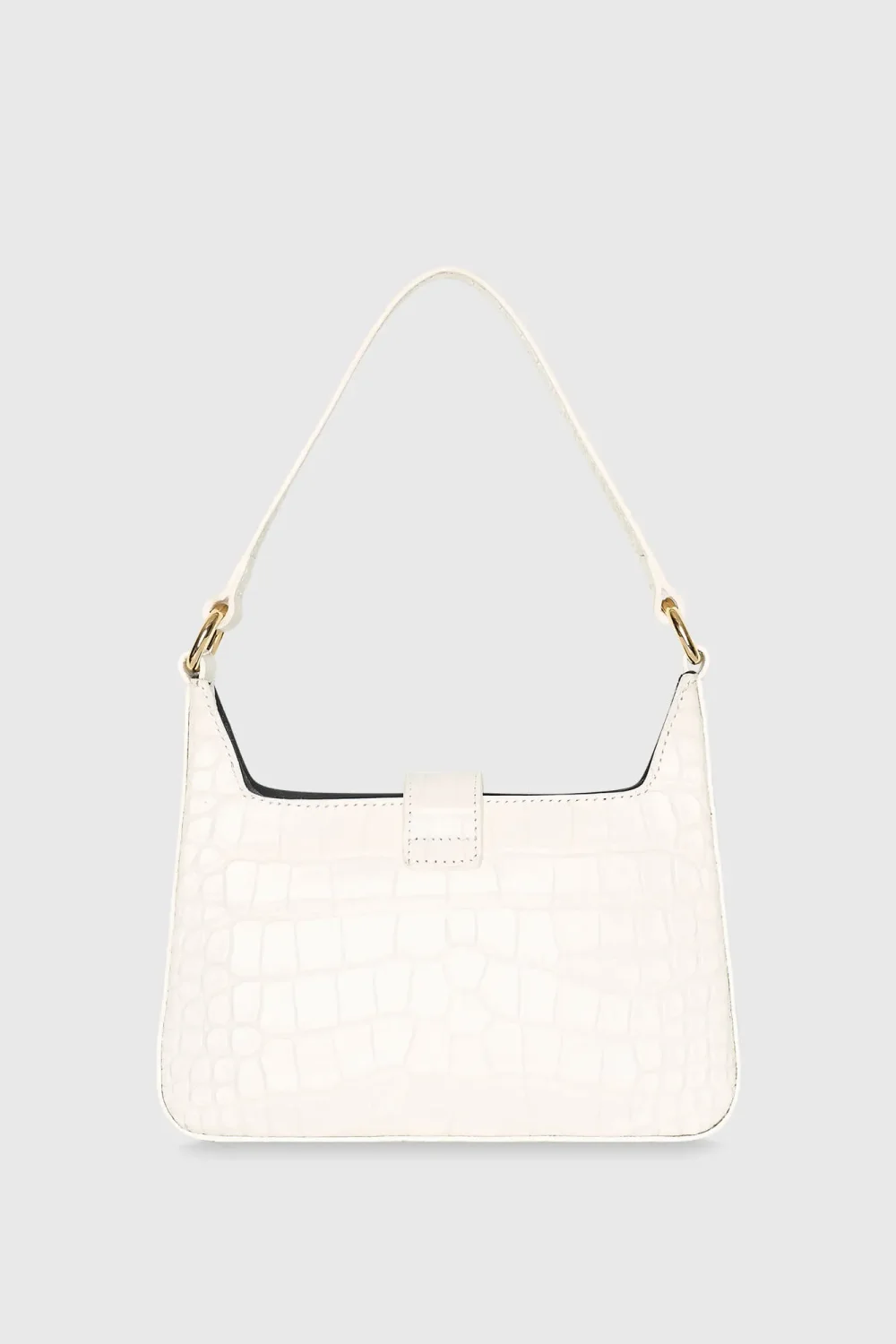 Leren Handtas Off White Croco Conan