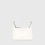 Leren Handtas Off White Croco Conan