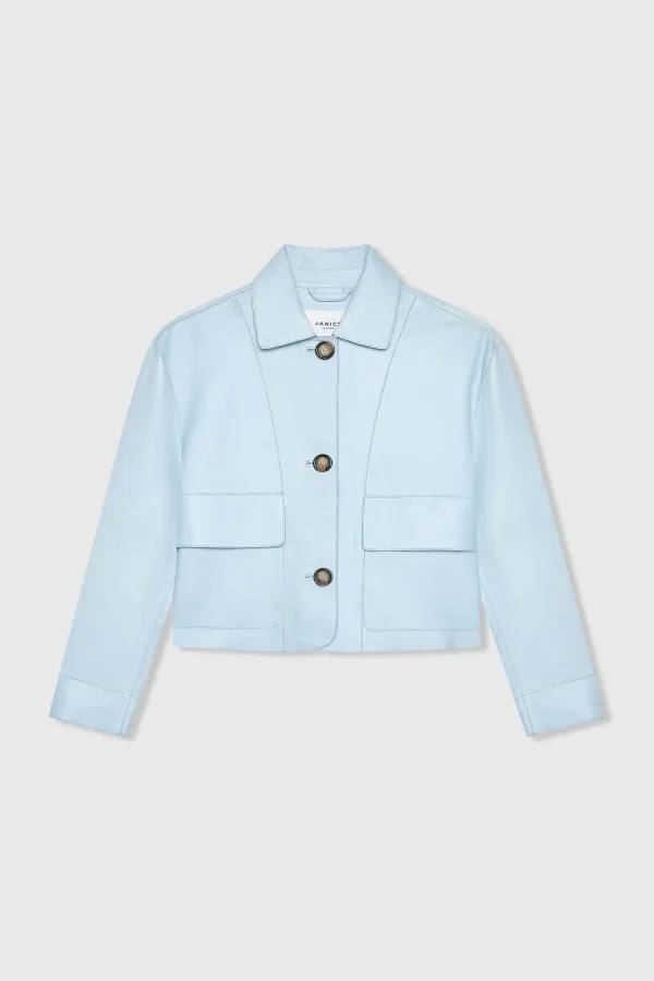 Leren Jas Dames William Blauw