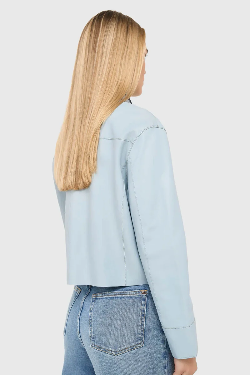 Leren Jas Dames William Blauw