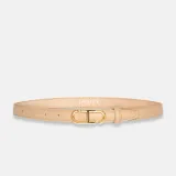 Leren Riem Dames Trophy Beige Gouden Buckle