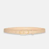 Leren Riem Dames Trophy Creme Gouden Buckle