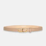 Leren Riem Dames Trophy Taupe Gouden Buckle