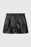 Shortje Dames Leer Arthur Zwart