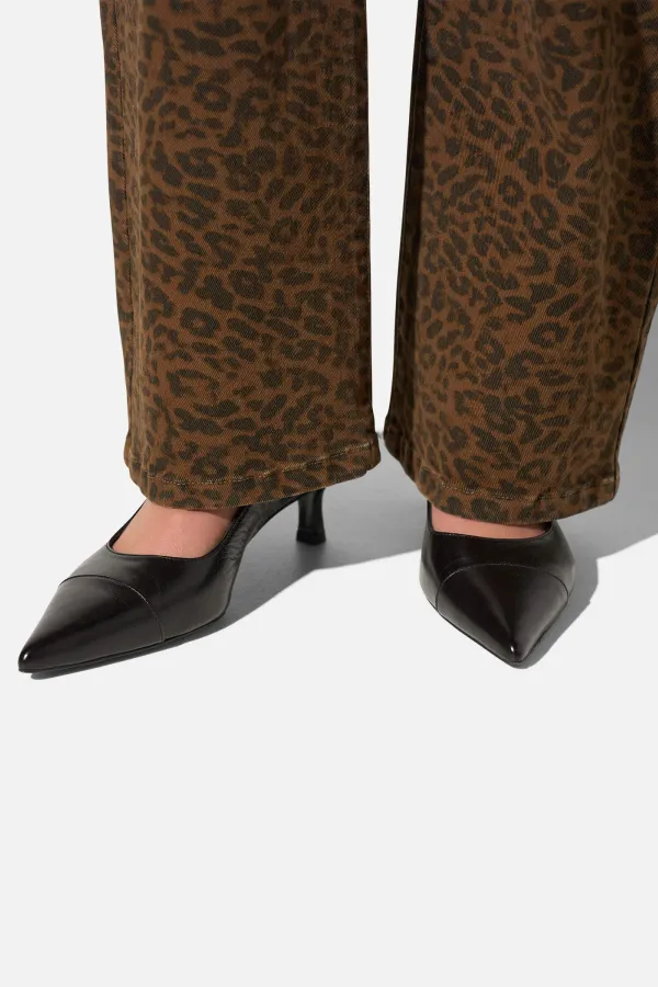 Leren Slingback Pumps Daylon Zwart