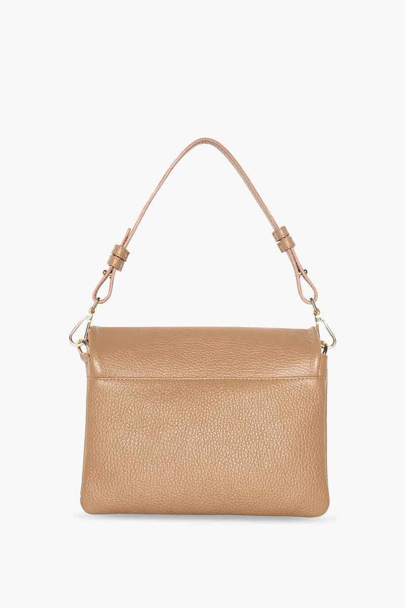 Leren Schoudertas Dames Skylar Cognac