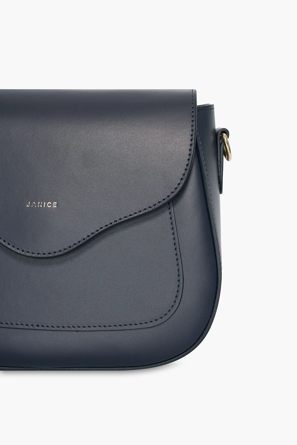Leren Crossbody Dames Nixon Navy Blue