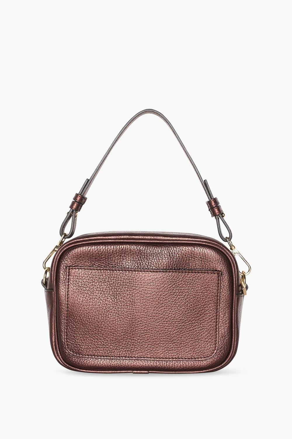 Leren Crossbody Dames Bruce Brons Metallic