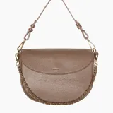 Leren Schoudertas Dames Tayler Taupe