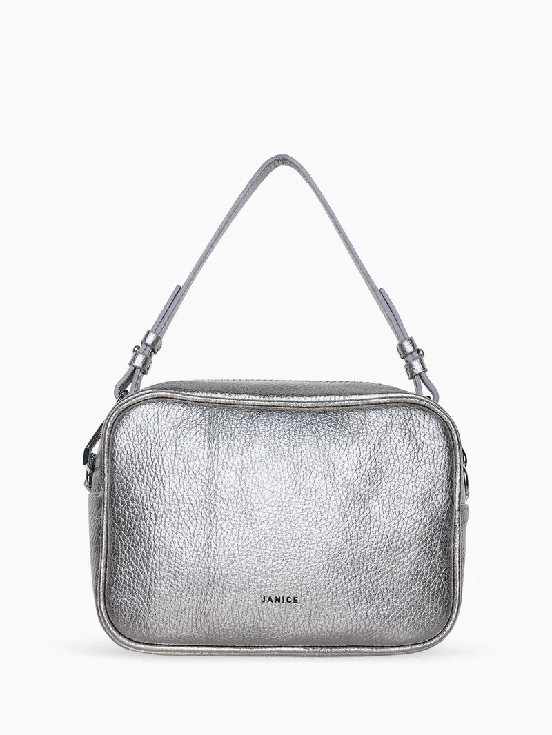 Leren Crossbody Dames Bruce Gun Metal