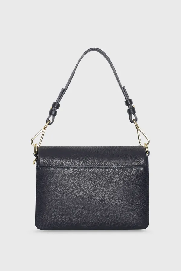 Leren Schoudertas Dames Skylar Navy Blue