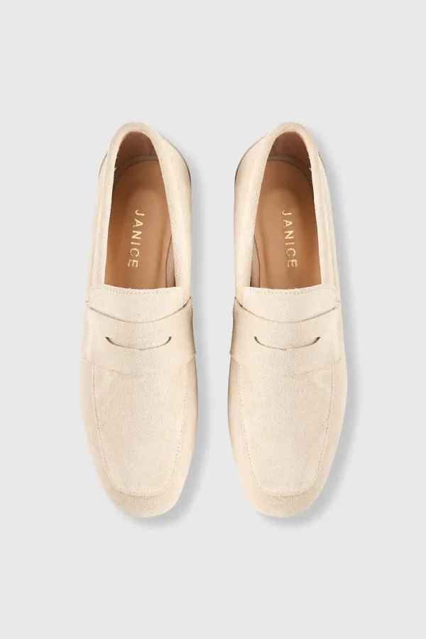 Loafers Dames Suede Burt Nude