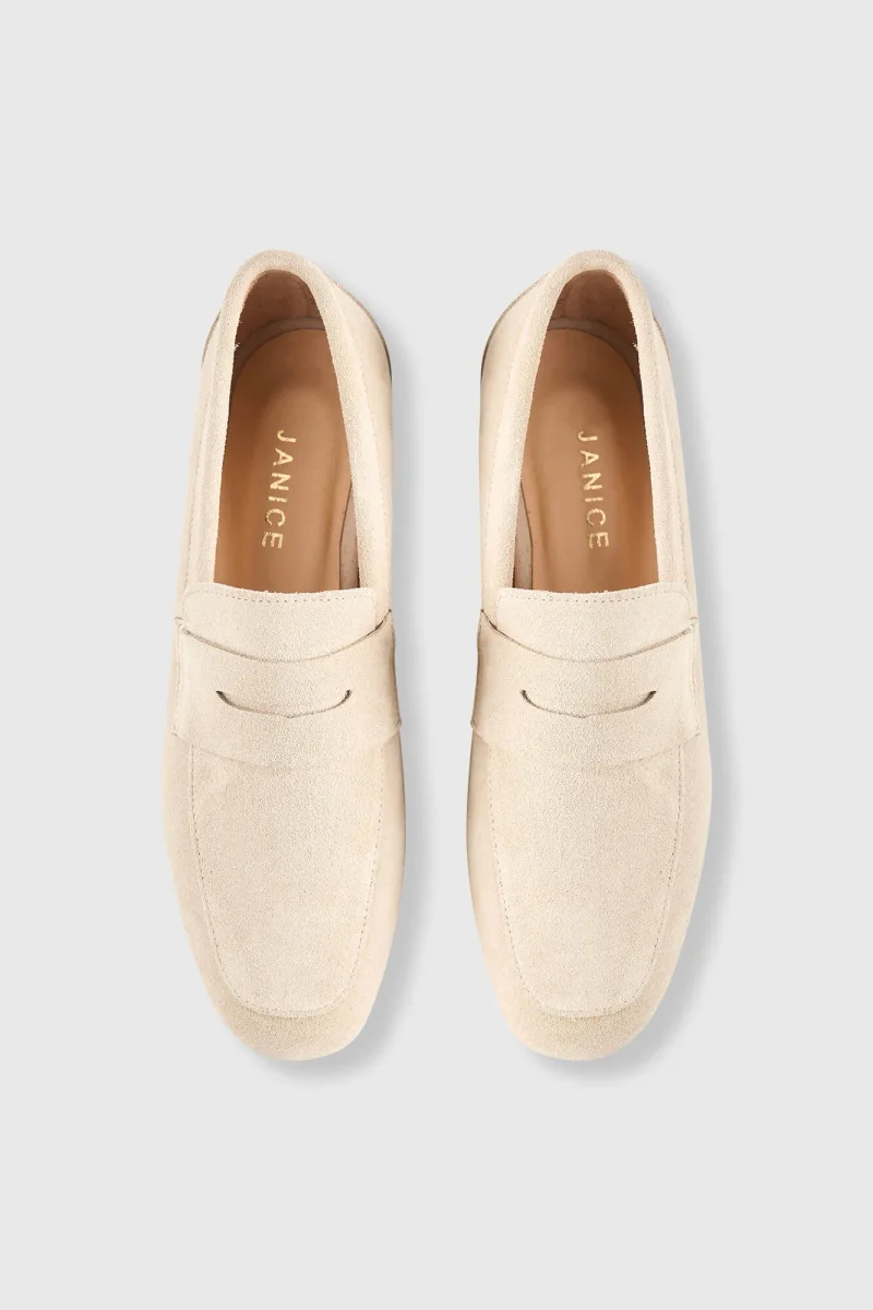 Loafers Dames Suede Burt Nude