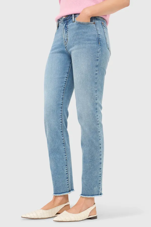 Mom Jeans Dames Mid Rise Cooper Blauw 786
