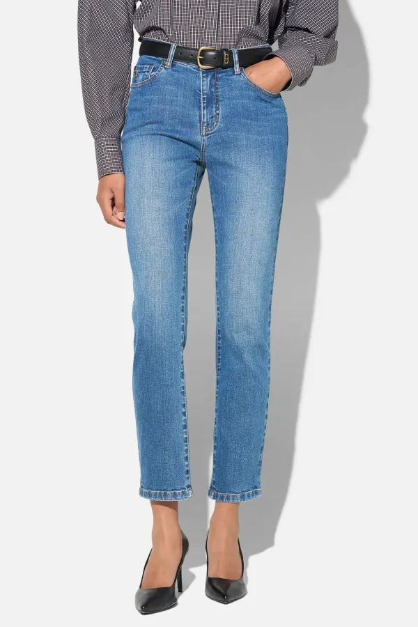 Mom Jeans Dames Mid Rise Blauw Cooper 258