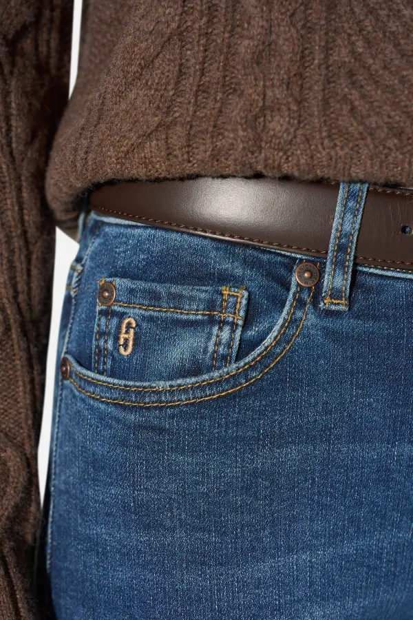 Mom Jeans Dames Mid Rise Blauw Cooper 469