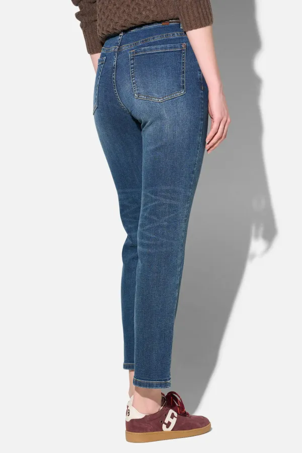 Mom Jeans Dames Mid Rise Blauw Cooper 469