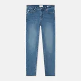 Mom Jeans Dames Stretch Mid Rise Cooper Blauw 932