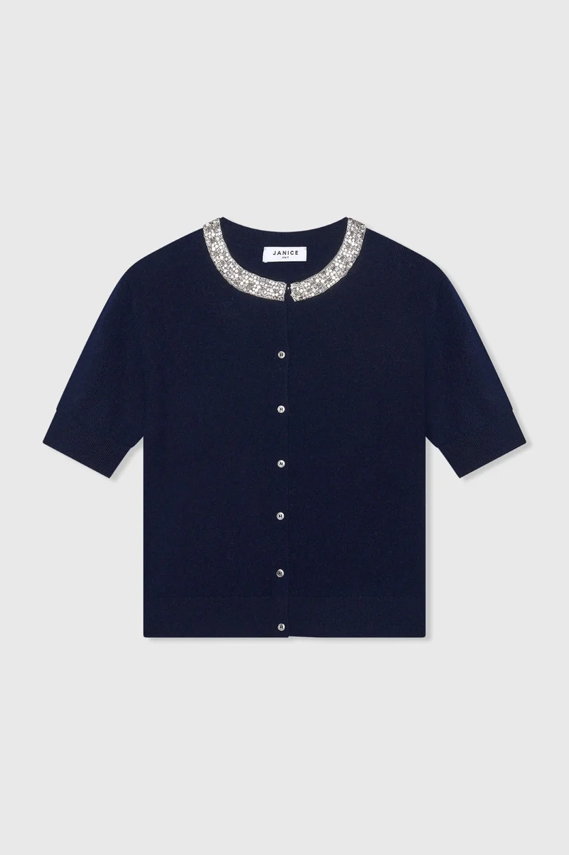 Moon Donkerblauw Steentjes