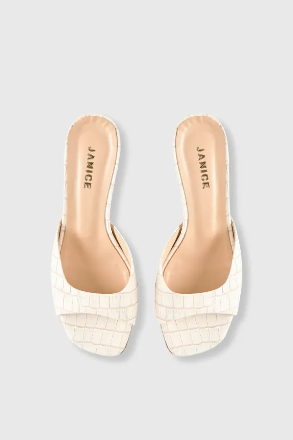 Muiltjes Dames Leer Crew Off White
