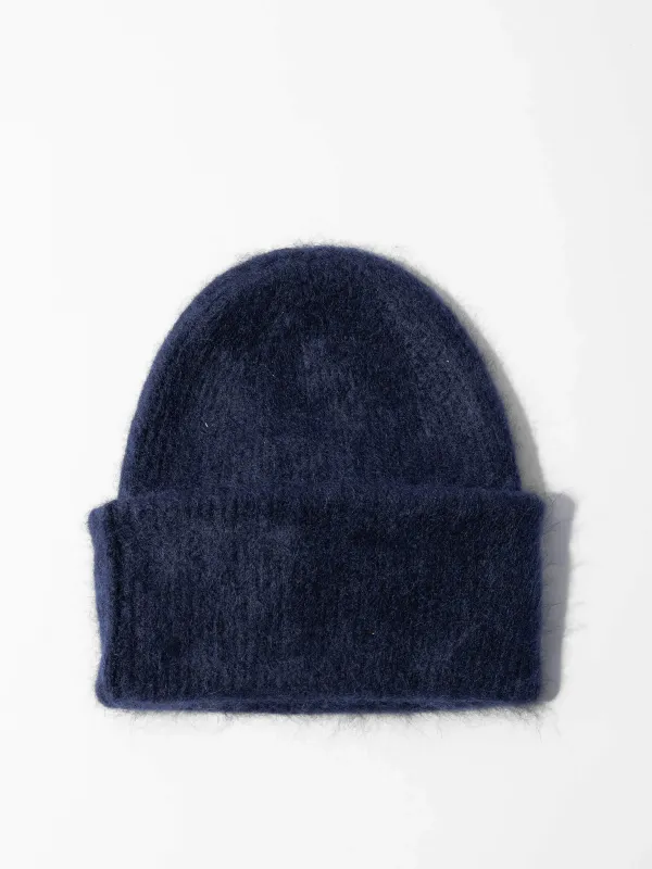 Cashmere Muts Brushed Jett Donker Blauw