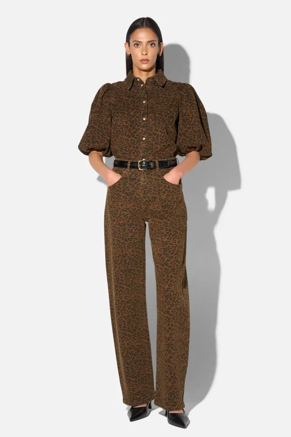 Panterprint Barrel Jeans Dames Stretch Mid Rise Baxter