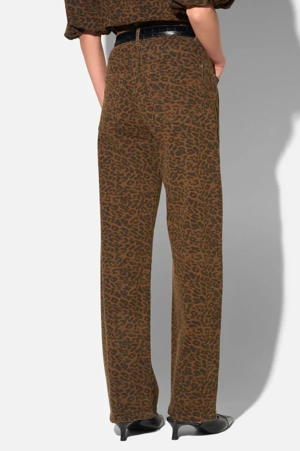 Panterprint Barrel Jeans Dames Stretch Mid Rise Baxter
