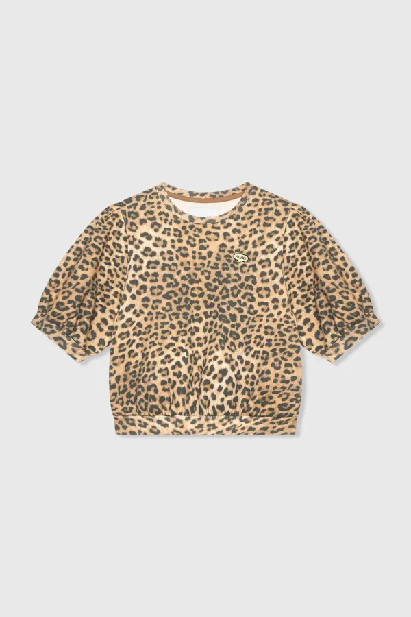 Panterprint Dames Sweater Pof Mouw Katoen Corey
