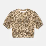 Panterprint Dames Sweater Pof Mouw Katoen Corey