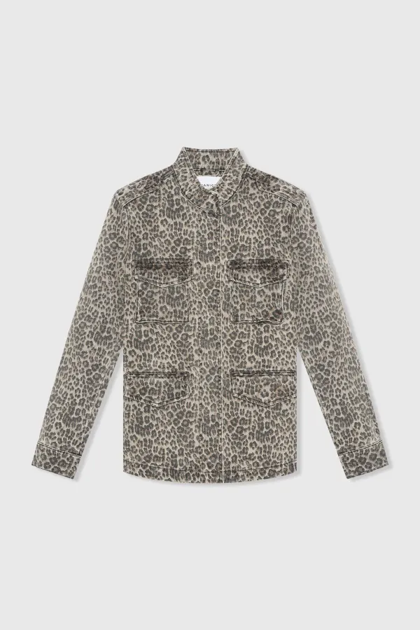 Panterprint Denim Spijkerjas Dames Dwayne