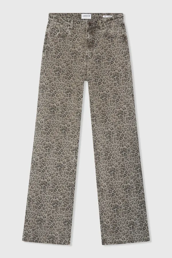 Panterprint Jeans Dames Rechte Pijp High Rise Jason