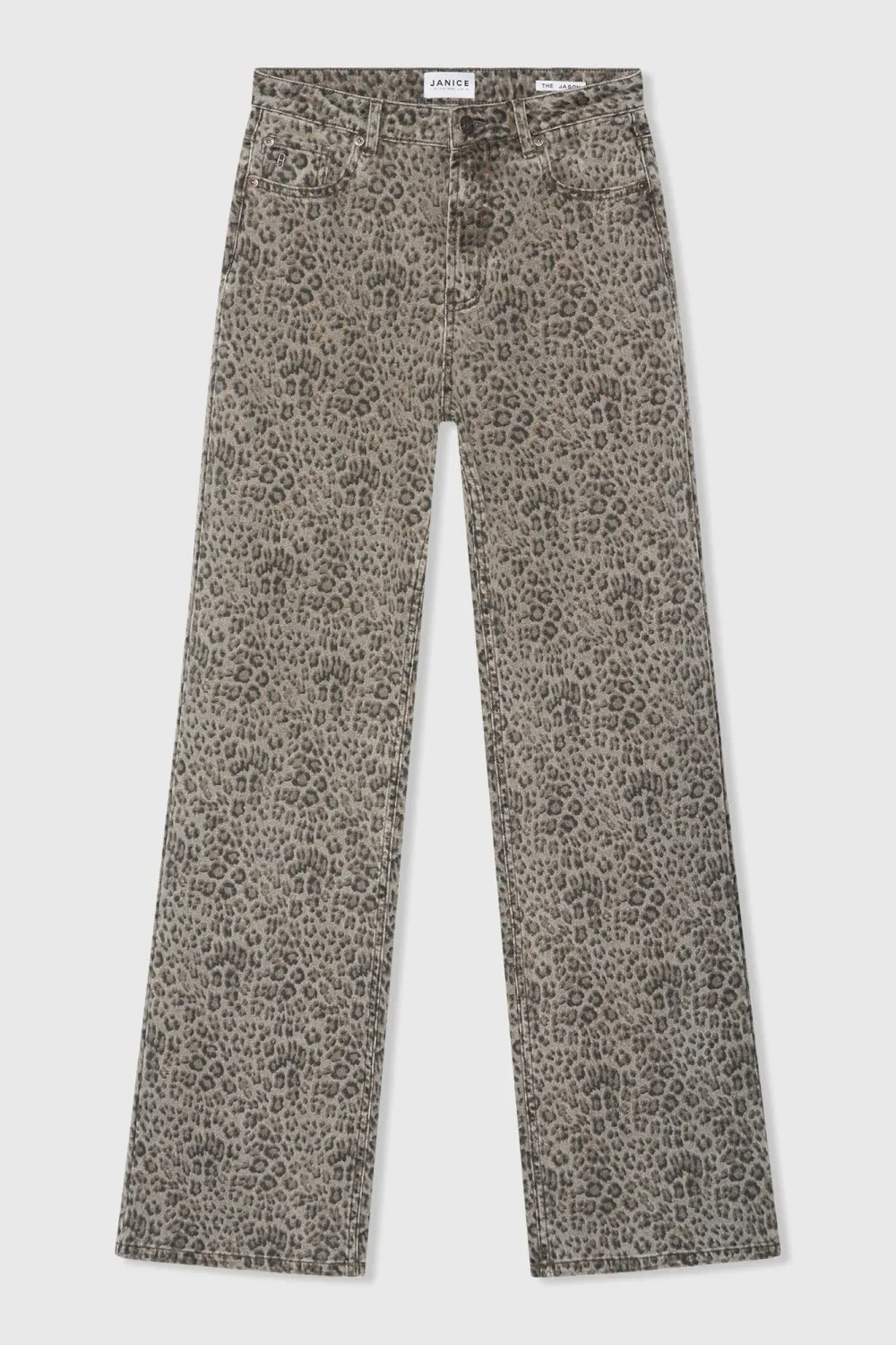 Panterprint Jeans Dames Rechte Pijp High Rise Jason