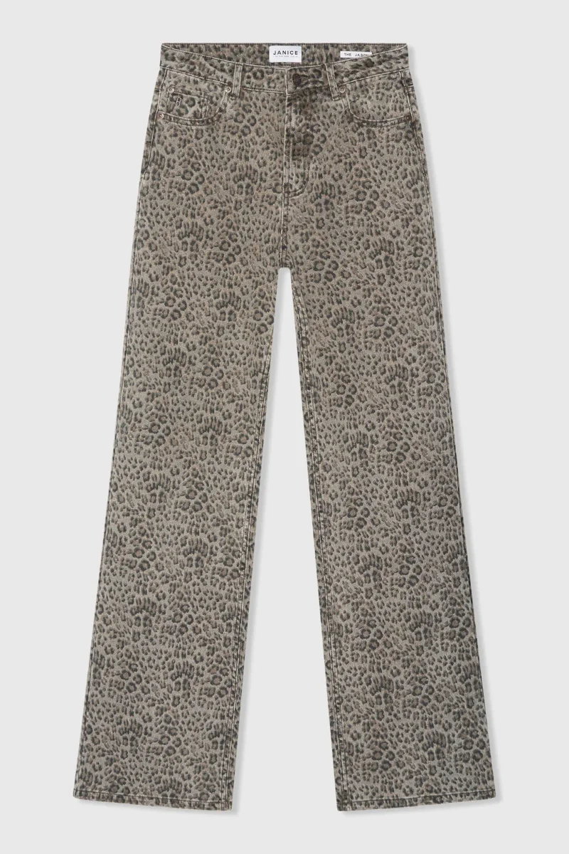 Panterprint Jeans Dames Rechte Pijp High Rise Jason
