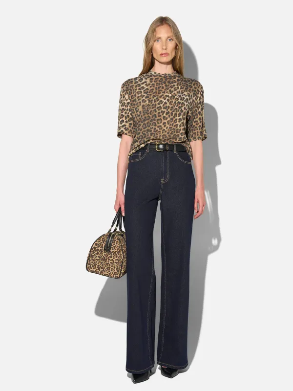 Panterprint Shirt Dames Katoen Logo Adam