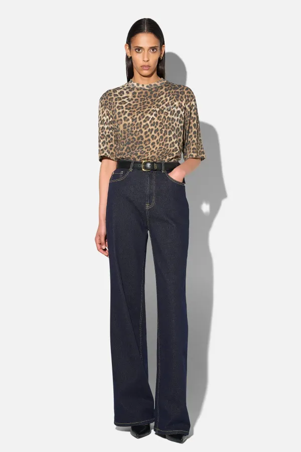 Panterprint Shirt Dames Katoen Logo Adam