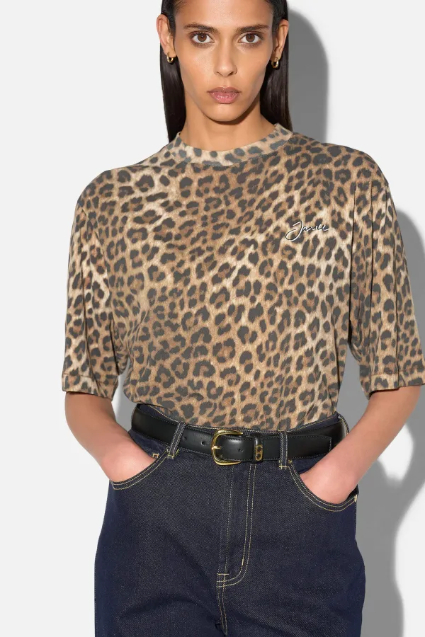 Panterprint Shirt Dames Katoen Logo Adam