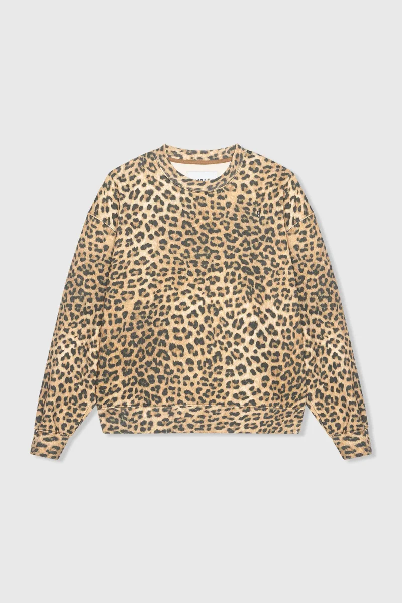 Panterprint Sweater Dames Katoen Owen