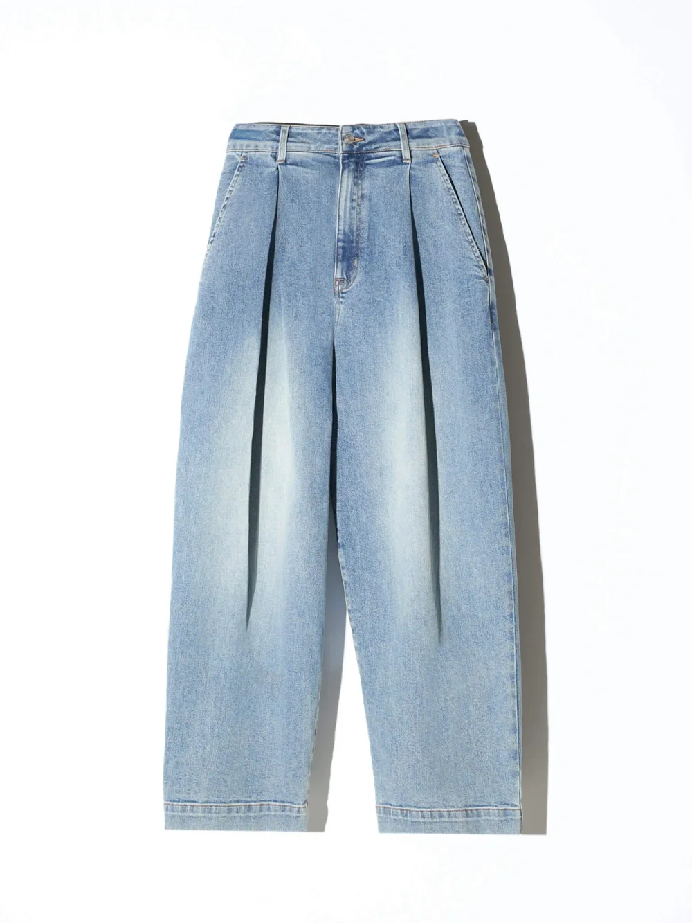 Paperbag Jeans Dames Steekzakken Barrel Balti Blauw 114