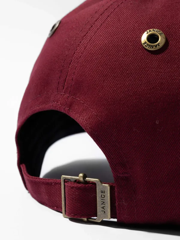 Cap Dames Logo Jeff Burgundy